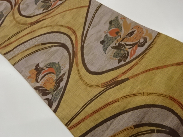 JAPANESE NAGOYA OBI / WOVEN WAVY STRIPE